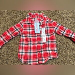 💥4/$20💥 NWT Cat & Jack Red Plaid Toddler Shirt